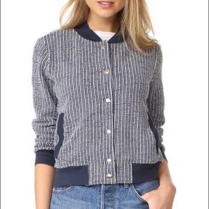 SOL ANGELES Vertical Striped Bomber Jacket || Size Small ||